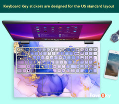 HP 15-fd Laptop Skin Purple Gold Marble Design Exclusive Gift for Her favesky