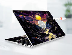 Laptop Skin Dell Custom Sticker Personalized Gift Night Forest Design favesky