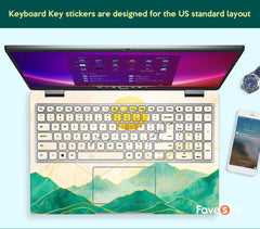 Dell Protective Skin Inspiron 16 Laptop Sticker Sunrise Art Design Art favesky