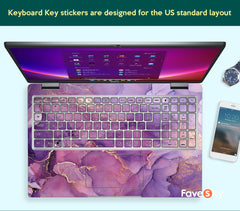 Laptop Skins For Dell Precision 5690 Purple Marble Design Vinyl Sticker favesky