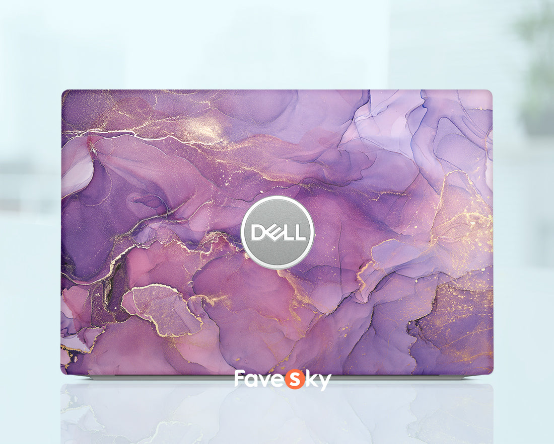 Laptop Skins For Dell Precision 5690 Purple Marble Design Vinyl Sticker favesky