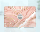Custom Dell Skin Pink Elegant Marble Pattern Personalized Unique Sticker favesky