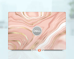 Custom Dell Skin Pink Elegant Marble Pattern Personalized Unique Sticker favesky