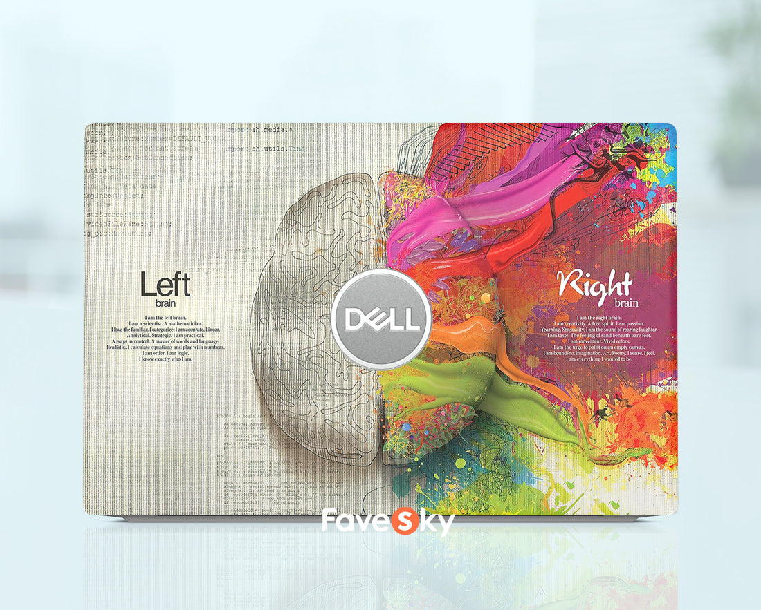 Dell Latitude 7440 2 in 1Laptop Decal Brown Brain Pattern New Work Gift favesky