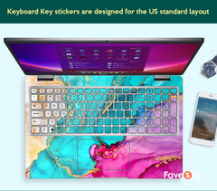 Custom Decal for Latitude Colorful Marble Design Unique Gifts for her favesky