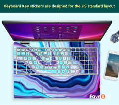 Dell Inspiron 7706 2n1 Blue Marble Wave Design Holiday Gift favesky