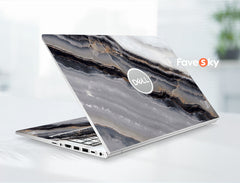 Dell Inspiron 7440 2 in 1 Grey Marble Crackle Design Laptop Decoration favesky