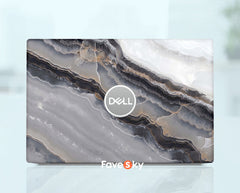 Dell Inspiron 7440 2 in 1 Grey Marble Crackle Design Laptop Decoration favesky