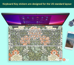 ThinkPad X1 Carbon laptop Sticker Retro Art Flower Design Creative Gift favesky