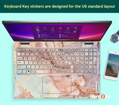 Lenovo Legion 5 Computer Decals Luxury Pink Gold Abstract Art Design favesky