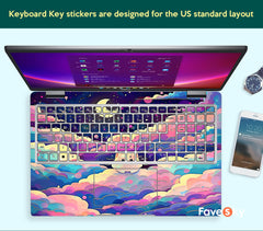 Laptop Accessories Dell Skins Custom Gifts Aesthetic Night Sky Design favesky