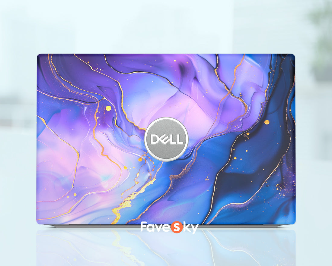 Precision 5490 Fantasy Purple Marble Design Laptop Sticker favesky