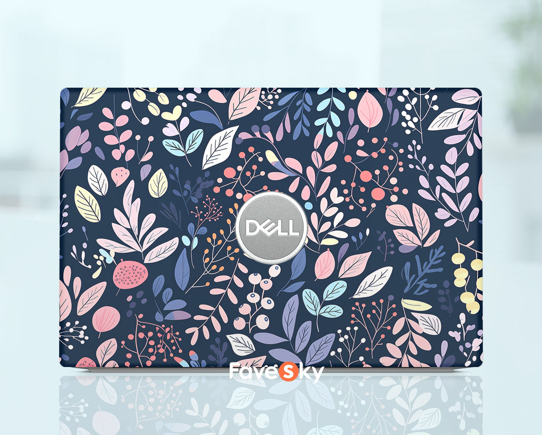 Laptop Skin Dell Decal Forest Theme Style Plants Design Customization favesky
