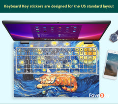 Custom Gift Laptop Skin Dell Decal Sleeping Cat Design Art Sticker For favesky