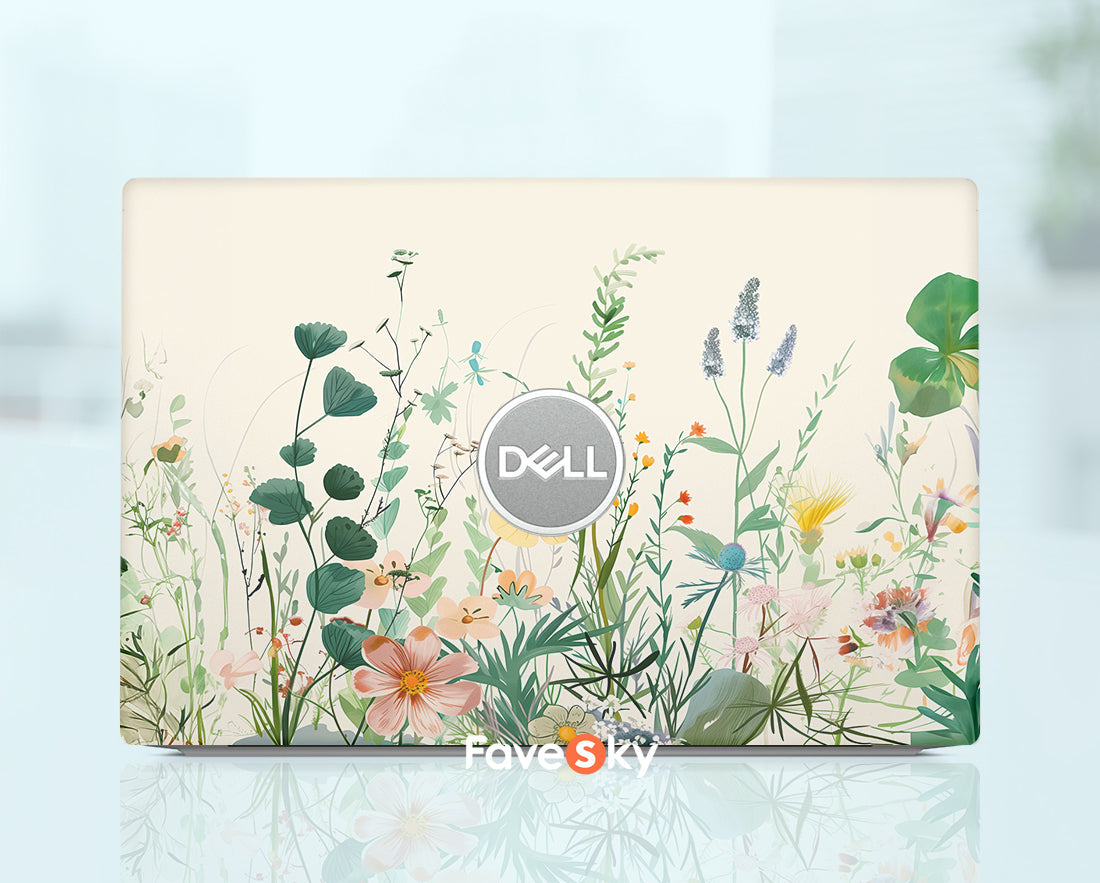 Dell Latitude 5530 Laptop Accessories Green Lotus Leaf Flower Pattern favesky