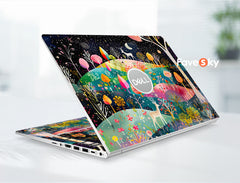 Dell Skin Pre-cut Decal Art Sticker Custom Gift Colorful Abstract Forest favesky