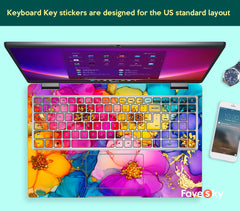 HP Envy x360 Skin Vivid Floral Gold Leaf Gift for Colorful Souls favesky