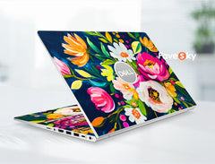 Colorful Bright Flower Skin Custom Dell Alienware Laptop Sticker favesky