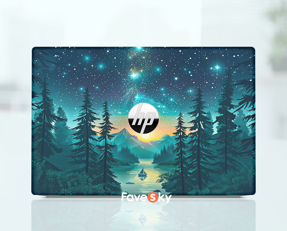 HP Pavilion 16-ad Skin Night Lake Scenery Accessory Gift for Stargazers favesky