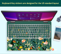 Custom Laptop Skins Dell 7640 Decals Back To School Gift Floral Design favesky