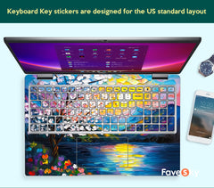 Dell XPS Oil Painting Seaside Scenery Personalized Laptop Sticker favesky