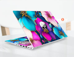 HP EliteBook 840 G6 Skin Vivid Floral Gold Outline Gift for Creative Souls favesky