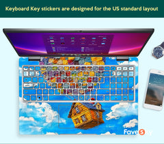 Dell Laptop Skin 7445 Protection Decal Custom Sticker Colorful Cartoon Art favesky