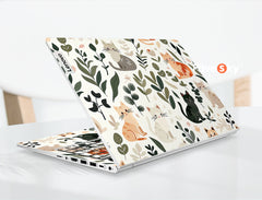 IdeaPad Flex 5 laptop decals childlike cat and plant illustration design favesky