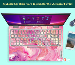 Ideapad 5 Computer Skins Dreamy Pink and Purple Streamer Art Design favesky