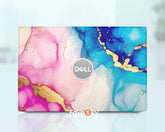 Laptop Skins Dell Decals Gifts For Her Blue pink marble texture design For favesky