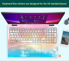 Dell Laptop Skin Custom Sticker Watercolor Painting Blue Vinyl Decal favesky