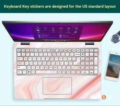 Dell Laptop Skin Personal Customizable Pink Marble Texture Vinyl decal favesky