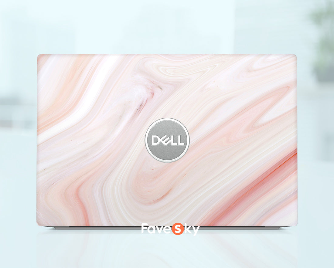 Dell Laptop Skin Personal Customizable Pink Marble Texture Vinyl decal favesky