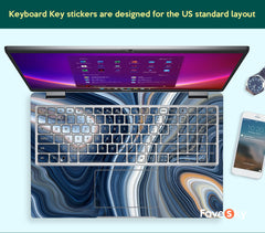 Dell Laptop Skin 7440 Art Sticker Custom Black Marble Abstract Vinyl Decal favesky