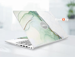 Dell G15 5530 Laptop Skin Green Simple Lines Vinyl Decal Personalized Gift favesky