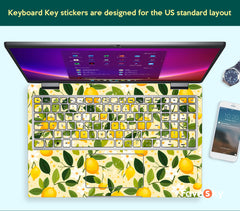 Custom Decal Dell XPS Laptop Skin Yellow Lemon Design Personalized Gift favesky