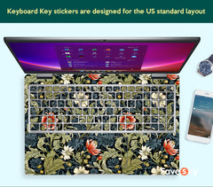 Latitude5520 Stickers Vintage Botanical Design Personalised Vinyl Sticker favesky