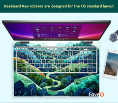 Laptop Protective Skin The Beauty of Landscape Design Dell Keyboard Sticker favesky