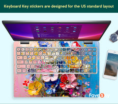 Custom 7440 Decals Colorful Oil Painting Flower Pattern Latitude Skin favesky