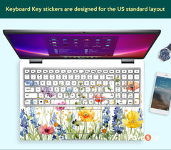 Alienware computer skin colorful flower design personalised vinyl sticker favesky