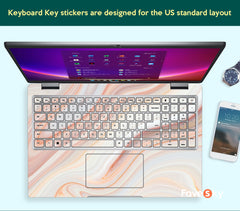 Inspiron Skin Elegant Light Pink Texture Design Custom Laptop Sticker favesky