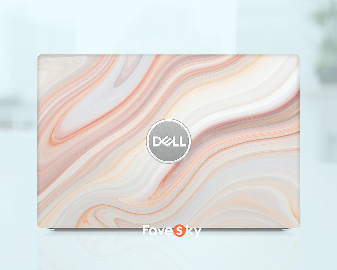 Inspiron Skin Elegant Light Pink Texture Design Custom Laptop Sticker favesky