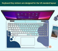 Custom Laptop Skin Latitude 5420 Pastel Blue Marble Pattern Vinyl Sticker favesky