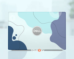 Custom Laptop Skin Latitude 5420 Pastel Blue Marble Pattern Vinyl Sticker favesky