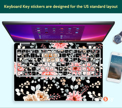 Dell Laptop Accessories Latitude 3450 Bright Flower Design Skins & Wraps favesky