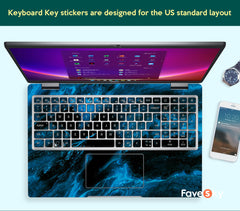 Dell Laptop Office Accessories Dark Blue Marble Texture Custom New Job Gift favesky