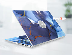 Laptop Skins Dell Pre-Cut Sticker Personalized Gift Custom Blue Marble favesky