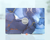 Laptop Skins Dell Pre-Cut Sticker Personalized Gift Custom Blue Marble favesky