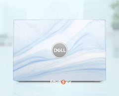 Custom Laptop Skin Dell Accessories XPS Vinyl Decal Art Gift Blue Marble favesky