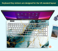 Dell Laptop Decal XPS Laptop Accessories Art Green Marble Texture Designs favesky